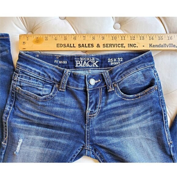 BUCKLE BLACK Fit 53 Mid Rise Skinny Fit Jeans 25x32 - Picture 14 of 16